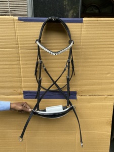 บังเหียนบิทเลสสำหรับม้าหนังบิตคริสตัล - Product Image 5