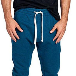 Ropa informal azul marino 500 Gsm mezcla de poliéster/algodón respetuoso con el medio ambiente ligero Jogger ropa de hombre de gran tamaño en blanco pierna ancha holgada - Product Image 5