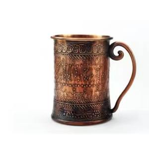Tasses à bière en cuivre pur de qualité supérieure, sans plomb, motif martelé, pour bar à domicile et cocktails en plein air - Product Image 6