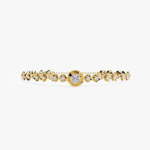 Bracelet tennis en or 14 carats style bracelet avec motif de serrure bracelets moissanite à porter quotidiennement cadeau tendance - Product Image 2