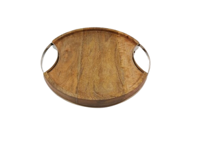 Bandeja de madera de Ramadán Eid de calidad superior, diseño de alto detalle, acabado dorado y plateado, servidor de postres de frutas de borde ancho, última llegada - Product Image 4