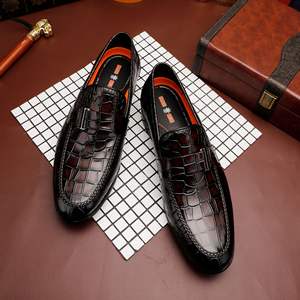 Robe marron, chaussures en cuir Oxford, chaussures en cuir de bureau pour hommes, chaussures en cuir véritable douces et respirantes - Product Image 3