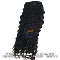 Extensions de cheveux indonésiens Remy de luxe à cuticules alignées, double trame, 100% cheveux humains bruts non traités, ondulation profonde, personnalisables