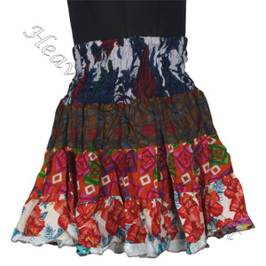 <b>Gypsy</b> Irregular Patch Work Mini Rara <b>Skirt</b> Hippy Boho Festival Boho Stylish Multi Color Patch Cotton Mini Sexy <b>Skirt</b> for Summer - Product Image 3