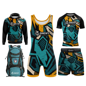 Singletes de Lucha Personalizados para Hombre con Tela Elástica de Secado Rápido y Transpirable, Impresión por Sublimación Ligera para Adultos - Product Image 2