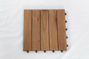 Baldosa de Madera de Acacia con 5 Listones Diseñada para Pisos Exteriores Superficie Duradera y Aspecto de Madera Natural - Product Image 4