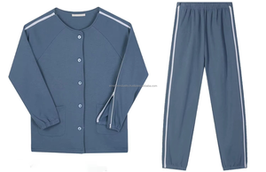 Camiseta de algodón con cierre de cremallera para rehabilitación, para después del hospital, con broches laterales para batas de paciente - Product Image 4