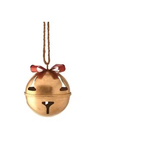 Cloche de vache suspendue de Noël dorée Cloches de vache Cloche galvanisée de conception de coupe d'étoile décorative finie en or - Product Image 2