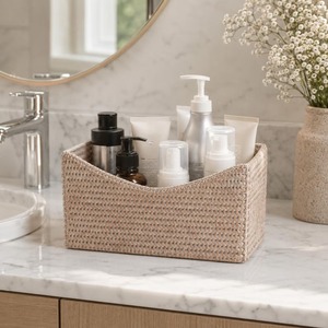 Boîte de rangement en rotin tissé à la main, paniers de rangement faits à la main, rotin naturel, multifonctionnel moderne, fabriqué au Vietnam - Product Image 5