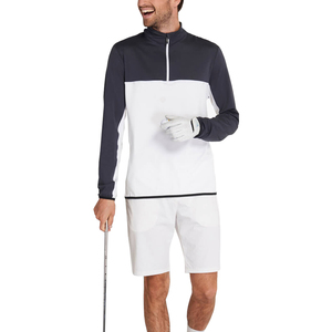 Custom Logo <b>Colour</b> <b>Block</b> High Stretch 1/4 Zipper Nylon Long Sleeve Men's Performance Golf Sweatshirt Pullovers - Product Image 4