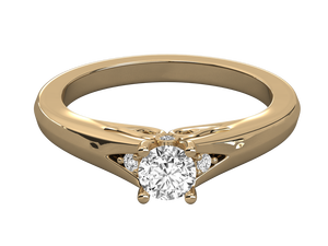 แหวนแต่งงานประดับเพชร14K สีทองขาวคลาสสิกได้รับการรับรองจากร้าน IGI สำหรับผู้หญิง - Product Image 6