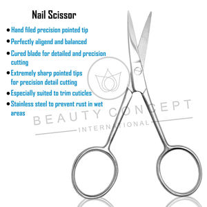 Beauty Concept Ciseaux de manucure en acier inoxydable Ciseaux de pédicure à cuticules droites pour ongles en plastique Sharp Sustainable Stakel - Product Image 3