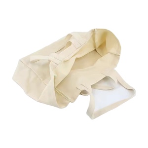 KIC STAR FASHION INDUSTRY Medium Cotton <b>Canvas</b> <b>Tote</b> Bag Letter Print Reusable Grocery Bag Front Pocket Long Shoulder Handles - Product Image 2