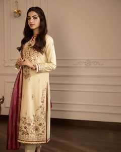 Indien pakistanais dernière mousseline de soie brodée Salwar Kameez avec maçonnerie lourde Collection de mariage de luxe vente chaude robe 0382 - Product Image 5