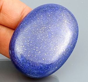 Pierre précieuse de forme ovale lisse Lapis Lazuli de qualité d'exportation pour la fabrication de bijoux pierres précieuses en vrac sculptées à la main pour l'exportation en vrac - Product Image 1