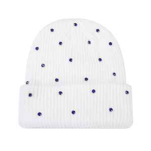 New Luxury Rhinestone Knitted Beanie Womens <b>Faux</b> Rabbit <b>Fur</b> Winter <b>Hat</b> Fashion Ins Trend Sparkling Bling Cap For Women Girl - Product Image 2