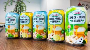 Nawon saludable 330ML jugo de fruta lata jengibre miel puré Vietnam HALAL OEM Etiqueta Privada bebida proveedor al por mayor a granel - Product Image 2