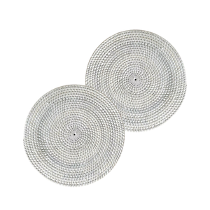 Eco-Conscious WOVEN RATTAN CHARGER PLATES <b>PLACEMATS</b> COASTERS Handwoven by Vietnamese Artisans for Sustainable Dining Decor - Product Image 1