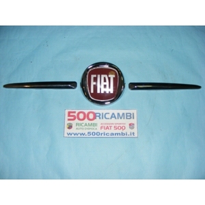 Emblema Frontal para FIAT 500 EPOCA, 3 Piezas, Nuevo, Parrilla Delantera, Emblema Fiat, Emblema Delantero - Product Image 1