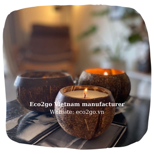 Eco2go-cuenco de vela de cáscara de coco, cuenco para vela con Material de alta calidad en Vietnam, precio al por mayor - Product Image 6