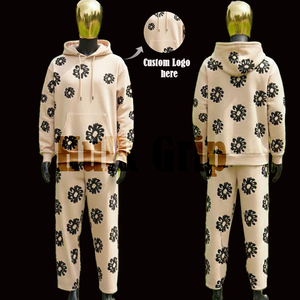 Chándal con estampado de flores Transpirable Impreso Clásico Hombre y mujer Conjuntos de equipo de calidad Directo de Pakistán - Product Image 1