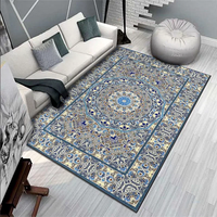 Tapis moderne abstrait en velours cristal, grand format, personnalisé à pois, avec envers moelleux, pour la maison, les galeries et les cafés