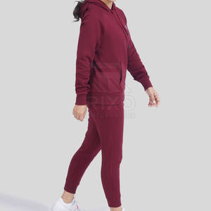 Fournisseur direct d'usine, logo personnalisé, sweat à capuche uni, 100% coton, survêtement de sport pour femmes de haute qualité - Product Image 5