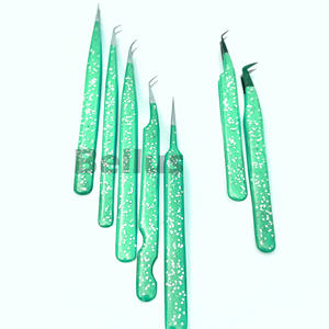 Pinzas para pestañas de punta fina de borde afilado, herramienta de acero inoxidable multiusos grabada personalizada, ayudante de pestañas ligero no corrosivo - Product Image 3