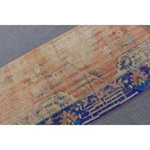 พรมวินเทจตุรกีขนาด 3.2x6.2 ฟุต, พรมตกแต่ง, พรมลายพรางสีส้ม - Product Image 4