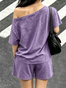 Ensemble T-shirt et short d'été de haute qualité, logo personnalisé, coton, pour hommes, confortable - Product Image 2