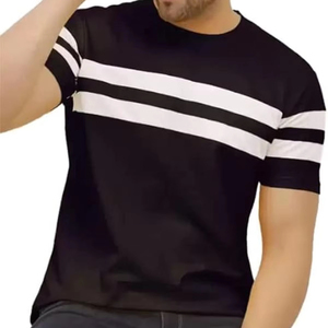 เสื้อยืดลำลองคุณภาพสูงสำหรับผู้ชาย ผ้าโพลีเอสเตอร์/คอตตอน แขนสั้น รับปักลายตามสั่ง ขายส่ง - Product Image 1