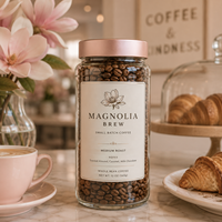 Pot de stockage de grains de café en verre avec logo personnalisé AT PACK, couvercle en métal, plusieurs tailles pour l'emballage de vente au détail des cafés