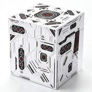Organiseur cube mécanique blanc avec assemblage DIY, tiroirs multi-niveaux pour jouets, fournitures de bureau et petits objets, boîte de rangement cube - Product Image 1