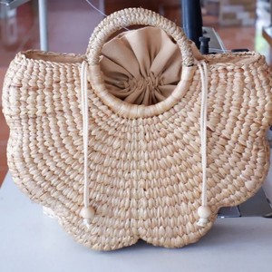 Flower Water Hyacinth Basket, Straw Basket, Summer Bag, Large Straw Tote Beach Bag, Straw Bags for Women, Beach Tote Bag - Product Image 1