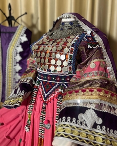 Ropa tradicional hecha a mano vestido afgano de alta calidad mejor Material afgano Vintage vestidos de mujer 0605 - Product Image 2