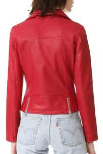 Chaqueta de Cuero Genuino para Mujer, 100% Piel de Oveja, Chaqueta Elegante con Cremallera, al por Mayor, Chaquetas de Cuero Originales 2026 para Hombre - Product Image 3