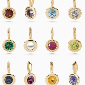 Synthetic Sapphire Round <b>Pendant</b> Gold-Plated Bezel Set Dainty Gemstone Charm Handmade Jewelry for Women - Product Image 5