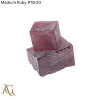 Nano Lab Grown Rough # Nanosital synthétique créé en laboratoire, couleur rouge rubis moyen, taille gemme, TB 20
