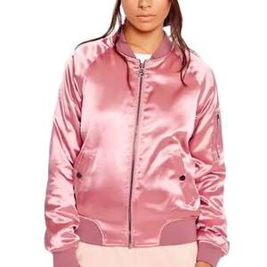 Chaqueta de satén para mujer con logotipo personalizado de alta calidad hecha en fábrica, producto más vendido, chaqueta de satén de manga larga para mujer - Product Image 6