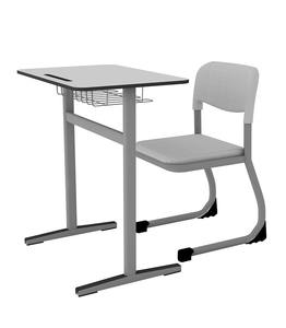 POLINA Bureau d'étudiant unique en métal durable plateau en bois écologique mobilier scolaire au design moderne pour l'école et l'atelier - Product Image 3