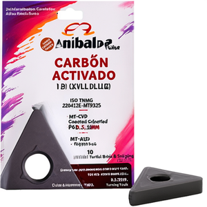 ISO TNMG 220412E-MT9325 D.5.16mm MT-CVD Inserto de Torneado Indexable con Recubrimiento, Paquete de 10 para Corte y Conformado de Metales - Product Image 2