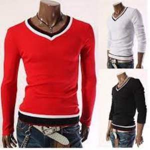 T-shirts personnalisés en coton pour hommes T-shirts à manches courtes et col en V avec couleurs personnalisées ou logo imprimé T-shirt en coton pour hommes - Product Image 5