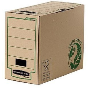 Cajas para Papel y Material de Archivo Bankers Box Serie Earth, 100% Recicladas, Color Marrón B, DIN A4, para Archivo e Impresión, 15.3 x 25.4 x 31.9 cm (Ancho x Alto x Profundidad) - Product Image 1
