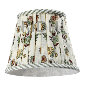 Pantalla de Lámpara de Algodón con Estampado Floral Amarillo Jazmín, Hecha a Mano en India, Decoración de Interiores para el Hogar, Lujo Artesanal - Product Image 1