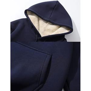 Sudadera Casual sólido manga larga suelta ajuste Tops pulóver mujer Otoño Invierno mujeres sudaderas con capucha cómodo algodón sólidos colores - Product Image 3