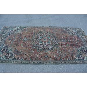 Grand tapis turc vintage 5x9,4 pi (152x285 cm), tapis persan brun - Product Image 3