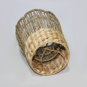 <b>Vintage</b> Charm Water Hyacinth <b>Lantern</b> 100% Natural Eco-Friendly Glass Metal Candle Holder Fully Customizable for Home Decoration - Product Image 5