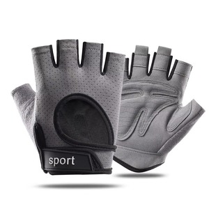 Guantes de gimnasio unisex de medio dedo, diseño de sarga, antideslizantes, transpirables, ligeros, de neopreno para levantamiento de pesas, ciclismo, Fitness, 3 colores - Product Image 2
