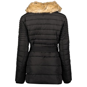 Veste parka à capuche en fourrure boutonnée à fermeture éclair tendance, coupe décontractée, respirante, pour femmes, vêtements d'hiver exclusifs, veste confortable pour femmes - Product Image 3