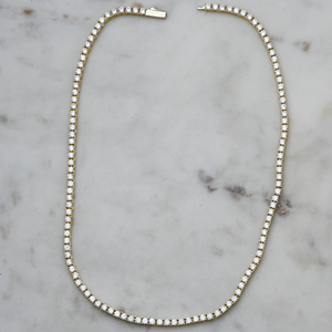 <span class=keywords><strong>HOYA</strong></span> Simple 14K chapado en oro <span class=keywords><strong>de</strong></span> latón collar <span class=keywords><strong>de</strong></span> tenis 925 plata esterlina diamante libre <span class=keywords><strong>de</strong></span> níquel Popular gran oferta cierre entrelazado - Product Image 1